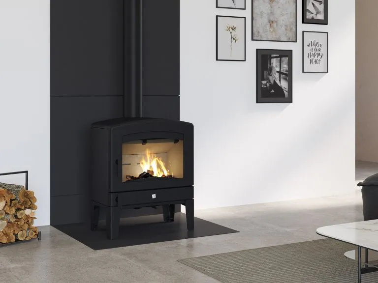 Poêle à bois noir
